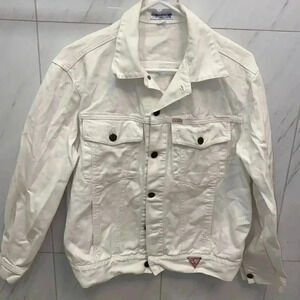 Vintage Guess White Denim Jacket